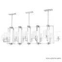 Люстра подвесная Crystal lux 3400.312l 12 ламп 24 м² цвет никель