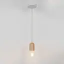 Светильник подвесной деревянный Inspire Pino E27x1, цвет беленый дуб