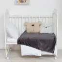 Плед Крошка Я 7805562, 85x100 см, велсофт, цвет серый