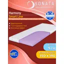 Матрас-топпер Sonata 7 зон 150x190x9 см средняя жесткость, беспружинный, двуспальный