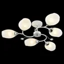 Люстра на штанге Reluce 11364-0.3-06b wh+cr 6 ламп 12 м² цвет белый