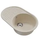 Врезная мойка Mixline Ml-gm16 46x73x18 см искусственный камень цвет бежевый