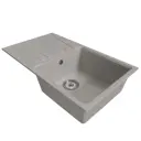 Врезная мойка Mixline Ml-gm20 48x83x19 см искусственный камень цвет серый