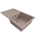 Врезная мойка Mixline Ml-gm20 48x83x19 см искусственный камень цвет песочный