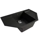 Врезная мойка Mixline ML-GM24 308 49x79x20 см искусственный камень цвет черный