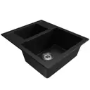 Врезная мойка Mixline ML-GM21 50x60x19 см искусственный камень цвет ультра-черный