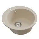 Врезная мойка Mixline ML-GM13 (328) NEW 49x49x20 см искусственный камень цвет бежевый