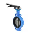Затвор дисковый поворотный Dn.ru Ду40 Ру16 1 1/2" рычаг черный чугун D050-08304
