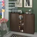 Стеллаж с секциями Мэрдэс 145x109x34 см нагрузка до 15 кг ЛДСП цвет шоколад