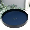 Подставка для мелочей "Круг" чёрно-синяя 20x20x2.5 см