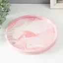 Подставка интерьерная "Розовый мрамор" круг 25x25 см