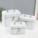 Шкатулка с зеркалом волны Белый набор 3 шт