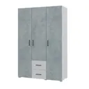Шкаф распашной Горизонт Victor 120x220x51 см ЛДСП цвет белый/бетон