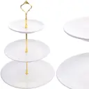 Конфетница 3 яруса Loraine 60012 26x4.80x26 см фарфор цвет белый