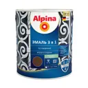 Грунт-эмаль по ржавчине 3 в 1 Alpina матовая цвет RAL 8017 шоколадный 2.5 л