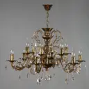 Люстра подвесная Mantra 8888-6+6_pb_tear_drop 24 м² теплый белый (желтый) свет цвет коричневый