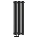 Радиатор трубчатый Guardo Retta 6P Aura 6P-2000-04 NK-VER-L R9005(M) 50/18 4 секций нижнее подключение сталь цвет черный матовый