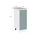Напольный шкаф с 1 ящиком Сурская мебель Мисти грин Сиэль ян 30x81.6x47.8 см ЛДСП цвет нежно-зеленый