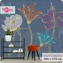 Фотообои флизелиновые Barton Wall 300x270 см Узор цветы M203