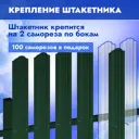 Штакетник металлический П-образный Стронг односторонний 117x2000 мм полимер RAL 6005