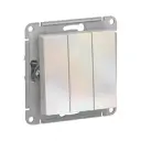 Выключатель встраиваемый Systeme electric AtlasDesign 247042 3 клавиши цвет жемчуг