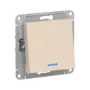Переключатель встраиваемый Systeme electric AtlasDesign 246958 1 клавиша с подсветкой цвет бежевый