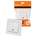 Выключатель накладной Tdm electric Сенеж SQ1816-0017 1 клавиша с подсветкой цвет белый