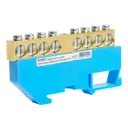 Шина N на изоляторе Stekker LD555-812-8 8x12 на DIN-рейку 8 выводов цвет синий