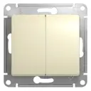 Выключатель встраиваемый Systeme electric Glossa GSL000251 2 клавиши цвет бежевый