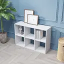 Стеллаж Velardy Cubic Line 68.8x102.4x32 см ЛДСП цвет белый матовый