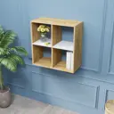 Стеллаж Velardy Cubic Line 68.8x68.8x32 см ЛДСП цвет белый матовый