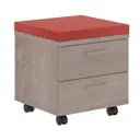 Тумба с 2 ящиками Skyland Xten XMC-2D 46.50x52x46.50 см цвет красный/дуб сонома
