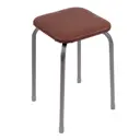 Табурет Ника Эконом 45x46x45 см пластик цвет коричневый