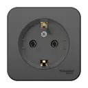 Розетка встраиваемая Schneider electric Blanca BLNRA110116 с заземлением цвет антрацит