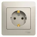 Розетка встраиваемая Schneider electric Glossa GSL000942 с заземлением цвет молочный