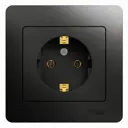 Розетка встраиваемая Schneider electric Glossa GSL000742 с заземлением цвет антрацит