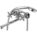 Смеситель для ванны ЦЕ-3946756323 двухвентильный с душевой лейкой цвет хром