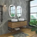 Тумба под раковину Comforty Порто 00-00001287CF с раковиной 120см цвет блэкберри