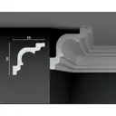 Плинтус Decostar PolyStyle SG-50/50 на потолок, полистирол (XPS) белый 2000x50 мм