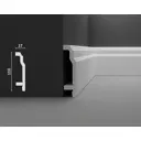 Плинтус напольный Decostar DuroStyle 2000x110x27мм белый
