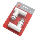 Набор вентилей для радиатора Royal Thermo Piano 1/2" угловой цвет белый