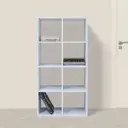 Стеллаж Velardy Cubic Line 68.8x136x32 см ЛДСП цвет белый матовый