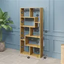 Стеллаж Velardy 78x160x22 см нагрузка до 7 кг ЛДСП цвет дуб крафт золотой