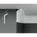 Плинтус потолочный Decostar PolyStyle SG-80/35 полистирол, белый, 2000x80x35 мм