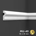 Молдинг Праймдекор на стену дюропласт белый 2000x41x16 мм MU40 5 шт