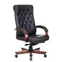 Офисное кресло Бюрократ T-9928Walnut 65x117x77 см кожа цвет черный