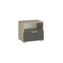 Тумба прикроватная Нк-мебель Венеция 50x45x37.5 см 1 ящик ЛДСП цвет серый