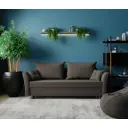 Раскладной диван Yorcom Наоми 23 220x80x100 см велюр цвет коричневый