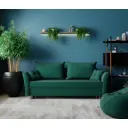 Раскладной диван Yorcom Наоми 33 220x80x100 см велюр цвет зелёный