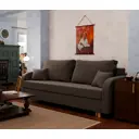 Раскладной диван Yorcom Оазис 23 220x80x100 см велюр цвет коричневый